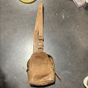 HOBO Stylish Tan Leather Sling Bag